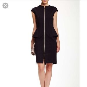 Ted Baker Black Dress full length zipper Ted size 4 US 10